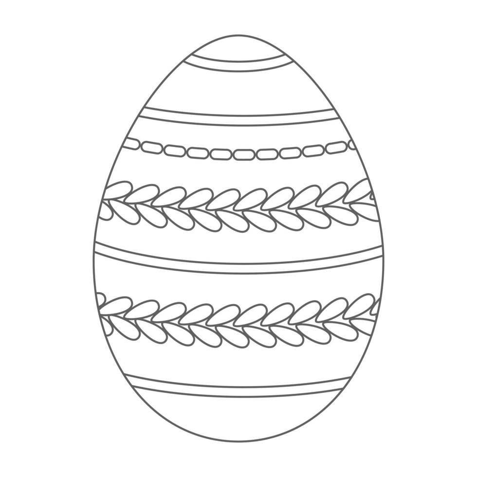 scarabocchiare l'uovo di Pasqua. disegnare uova per carte, loghi, vacanze. buona pasqua disegnata a mano isolata su sfondo bianco. set vettoriale di uova di Pasqua in stile doodle. illustrazione disegnata a mano