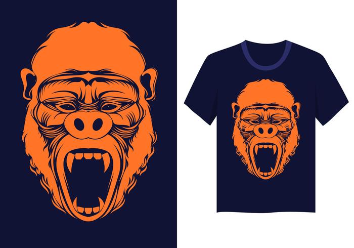 Gorilla faccia vettoriale