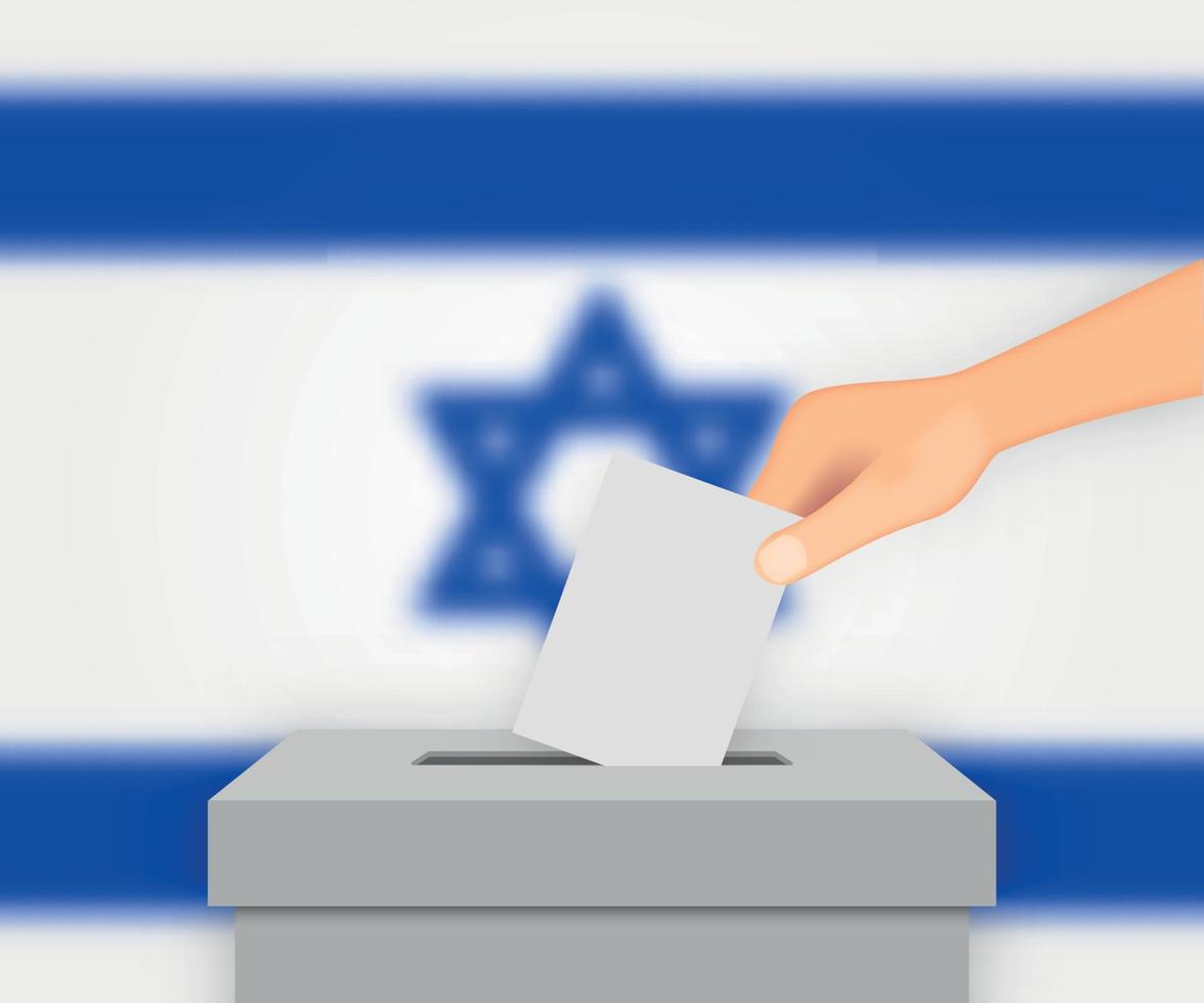 sfondo della bandiera delle elezioni israeliane. modello per il tuo design vettore