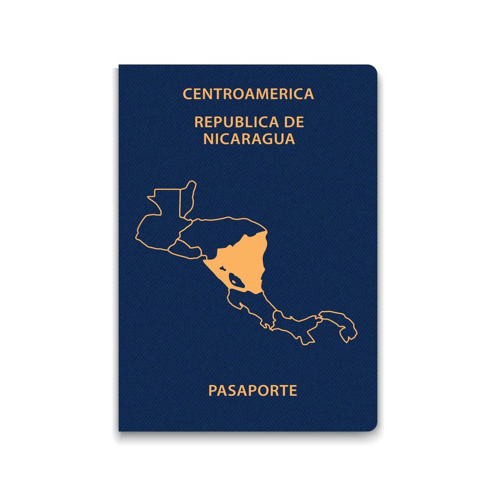 passaporto del nicaragua. modello di identificazione del cittadino. per il tuo disegno vettore
