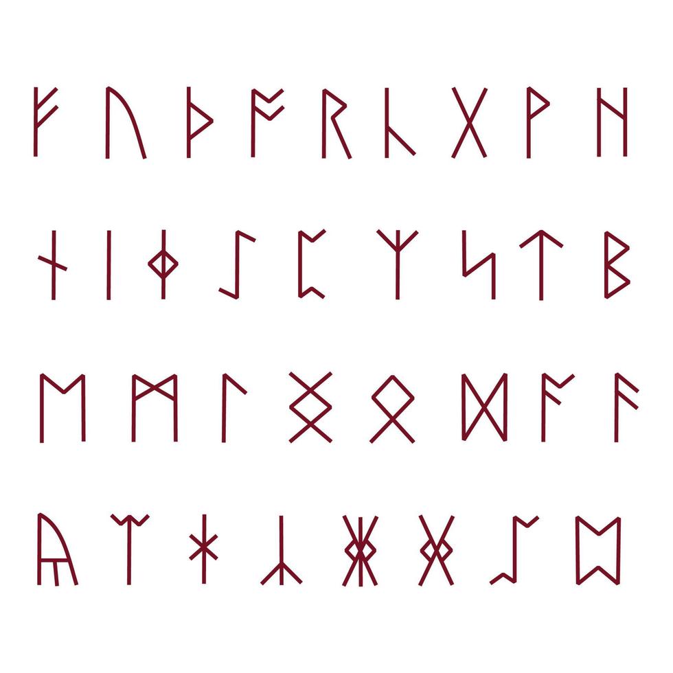 alfabeto runico. lettere gotiche runiche per il tuo design vettore