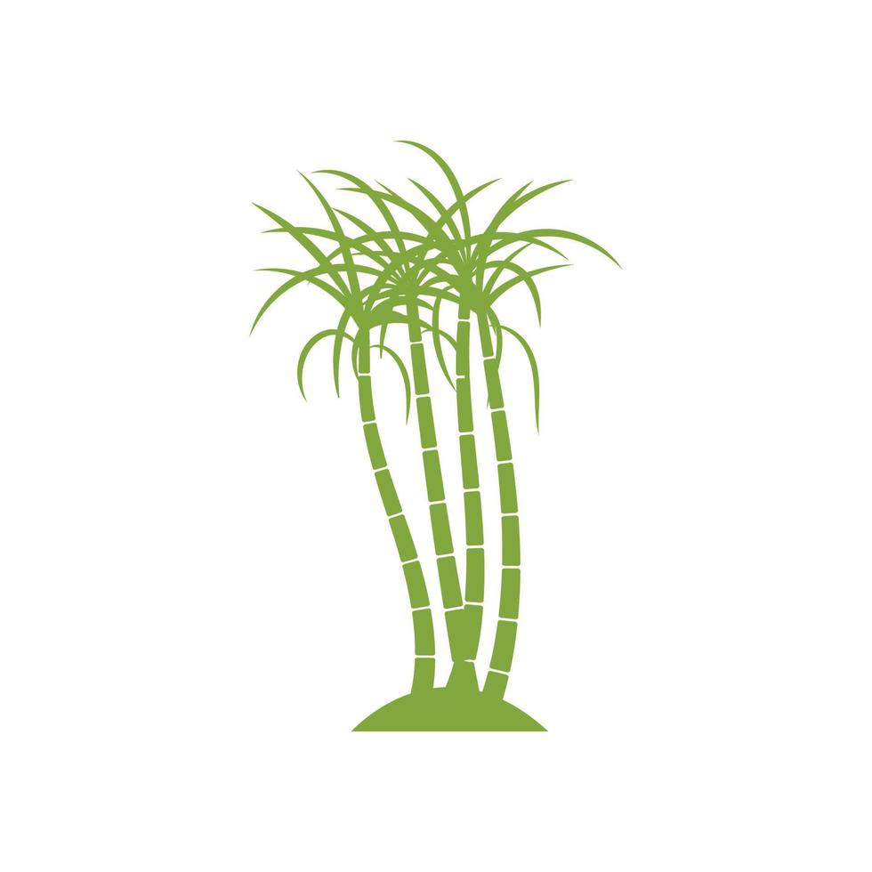 disegno dell'illustrazione di vettore del logo della pianta della canna da zucchero