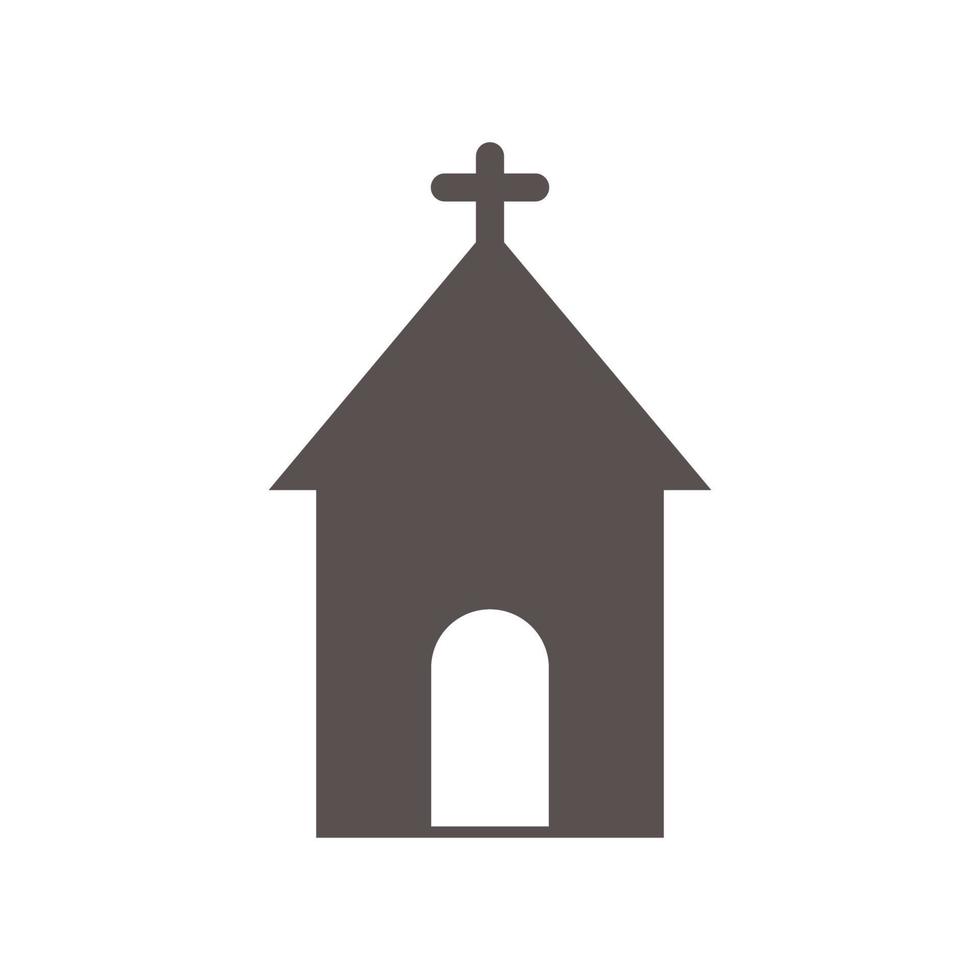 vettore icona chiesa. forma piatta semplice isolata. modelli di icone per molteplici usi