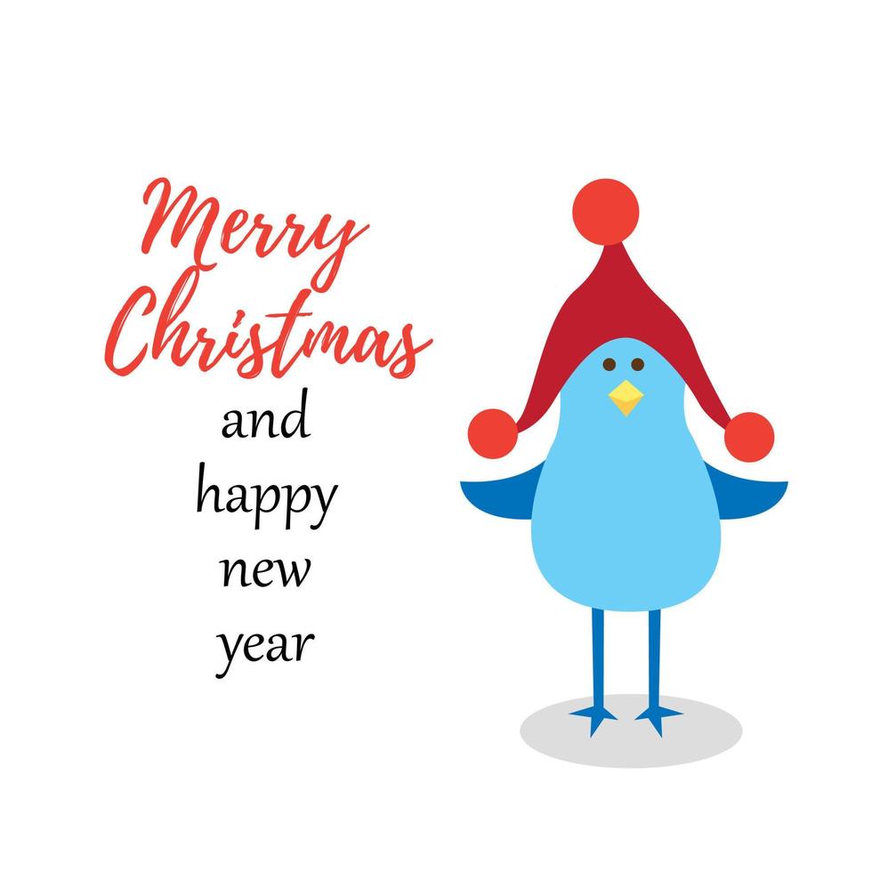 personaggio del pinguino di capodanno. felice anno nuovo e buon Natale. pinguino in un cappello con le zucche vettore