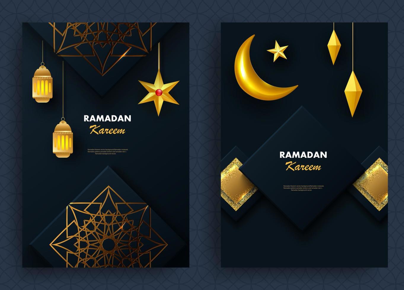design moderno e creativo con motivo geometrico in oro arabo su sfondo strutturato. festa sacra islamica ramadan kareem. illustrazione vettoriale