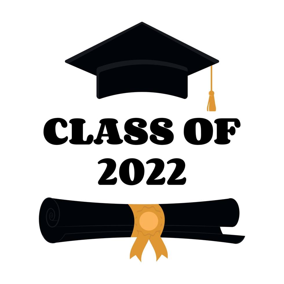 classe del 2022 badge congratulazioni laureati design concept vector grad label