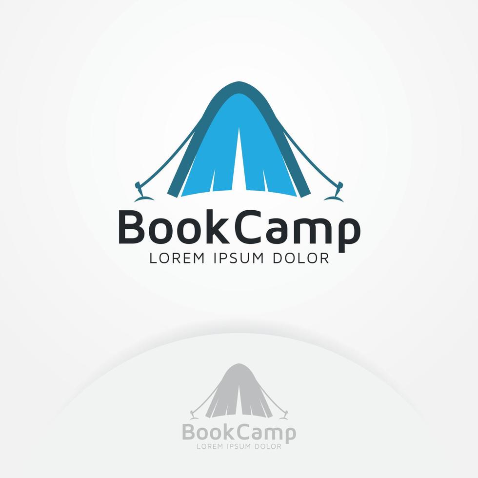 design del logo del campo del libro vettore