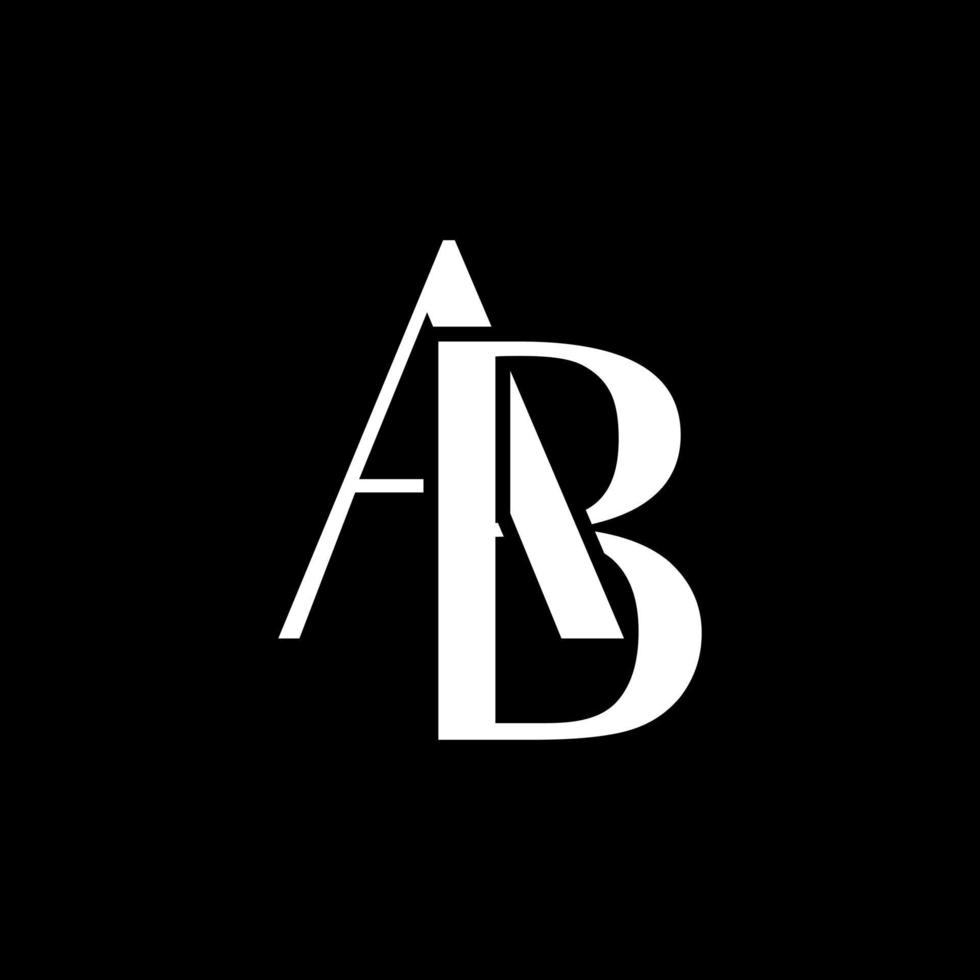 modello di progettazione del logo lettera ab. lettera ab per identità aziendale o di marca vettore