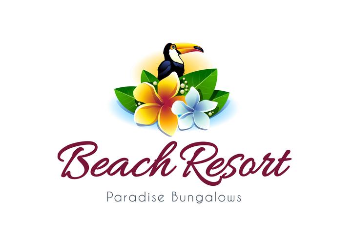 Logo del Beach Resort vettore