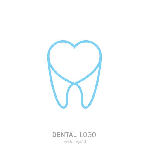 Logo della clinica dentale. Guarisce l&#39;icona dei denti. Studio dentistico. Illustraton piatto vettoriale