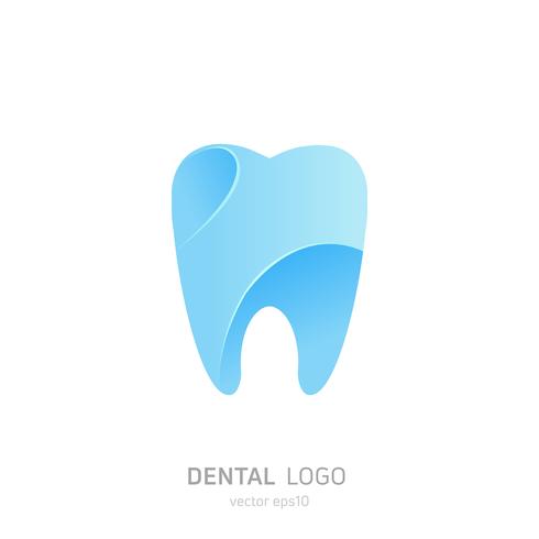 Logo della clinica dentale. Guarisce l&#39;icona dei denti. Studio dentistico. Illustraton piatto vettoriale