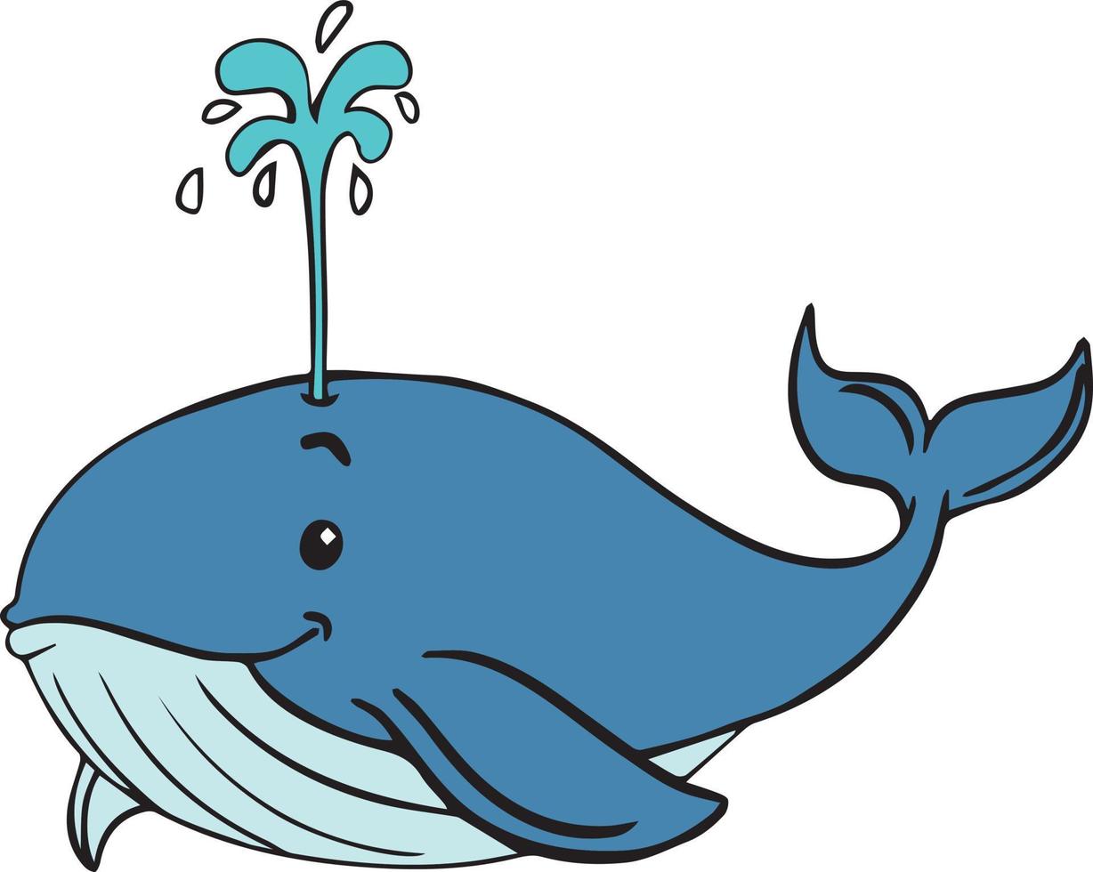 la balena è un animale marino vettore
