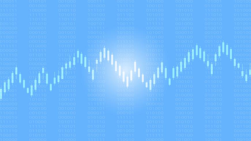 I modelli di candelieri sono uno stile di grafico finanziario. vettore