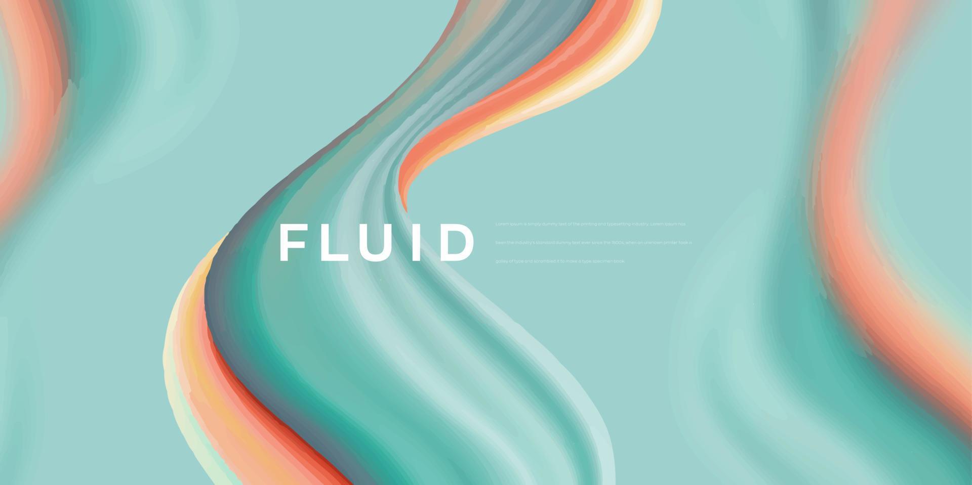 sfondo colorato a onda liquida, elemento vettoriale dinamico del flusso di colore 3d per sito Web, brochure, poster. illustrazione vettoriale ondulata colorata, design moderno di sfondo.