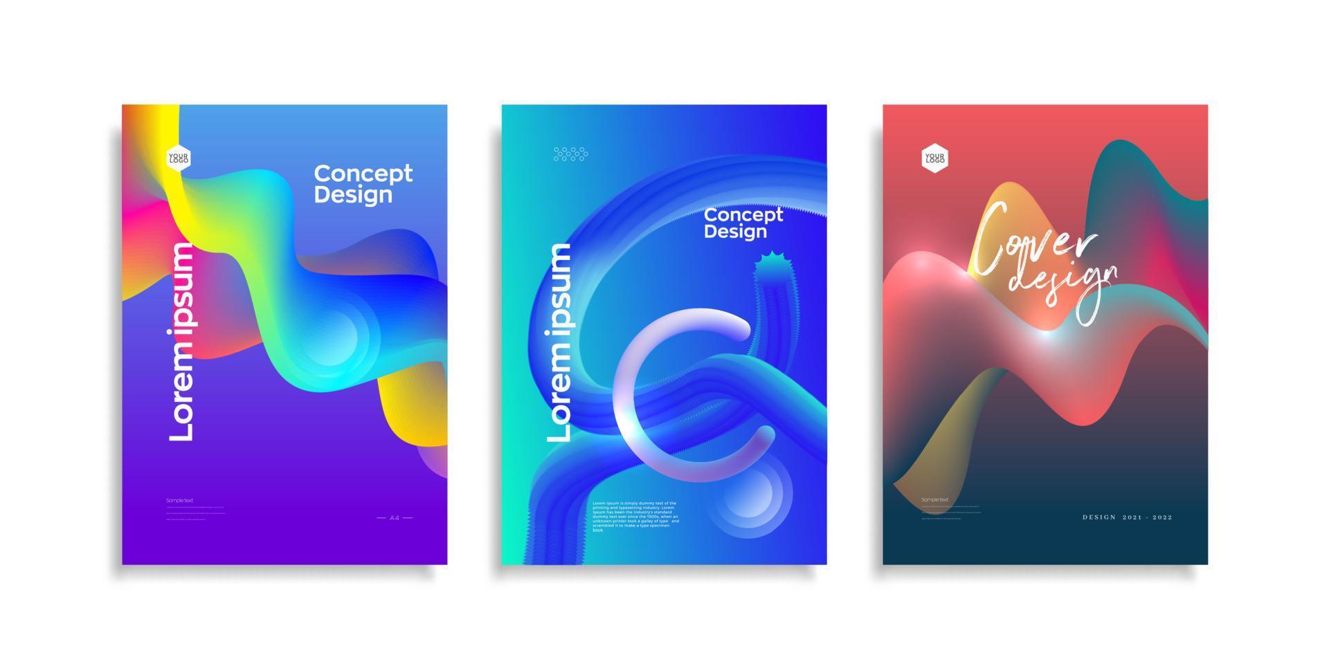 modello di progettazione della pagina di copertina aziendale. Il design della pagina anteriore dell'illustrazione vettoriale colorata astratta può essere utilizzato per brochure, presentazioni aziendali, relazioni annuali, riviste, volantini, poster, portfolio,