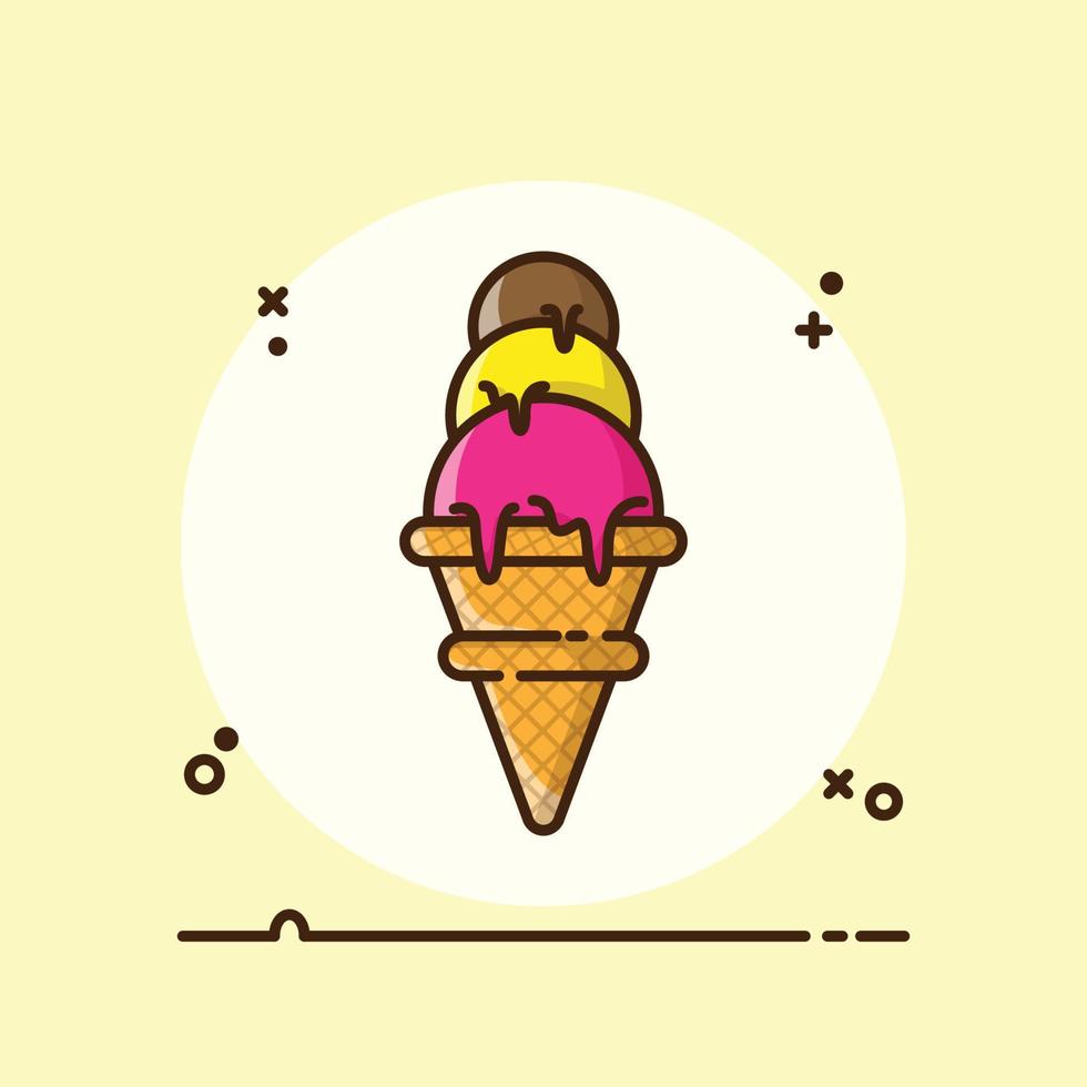 illustrazioni di cartoni animati di gelato vettore