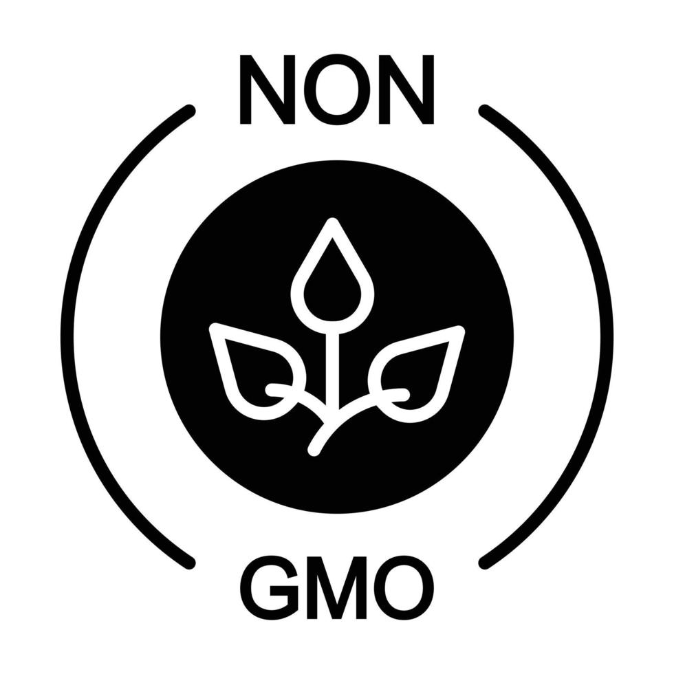 icona del glifo non OGM vettore