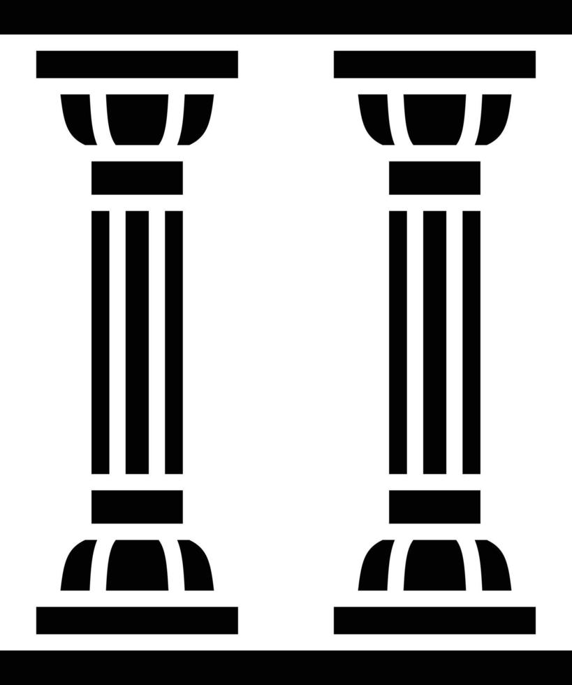 icona del glifo del pilastro vettore