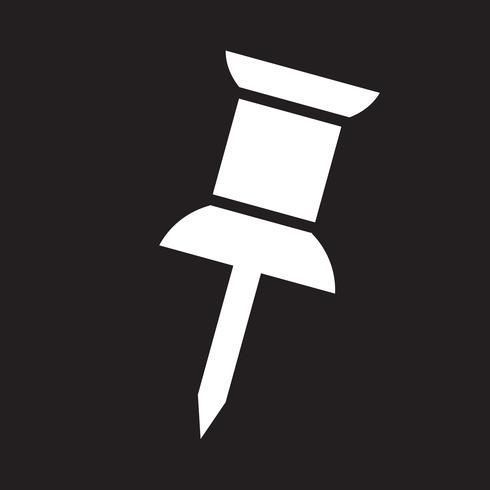 Puntina da disegno icona simbolo segno vettore