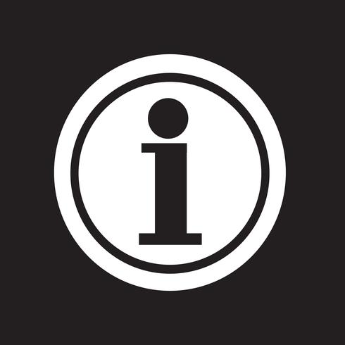 Segno simbolo icona informazioni vettore