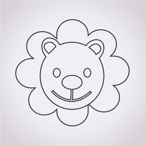 Lion Icon symbol sign vettore