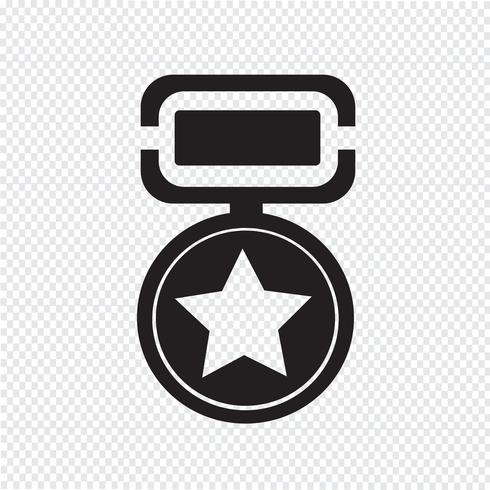medaglia icona simbolo segno vettore