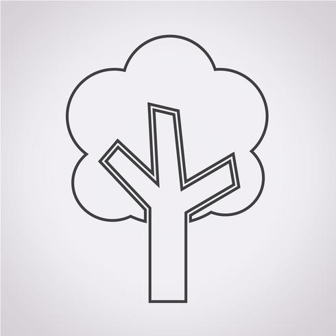 Segno simbolo icona albero vettore