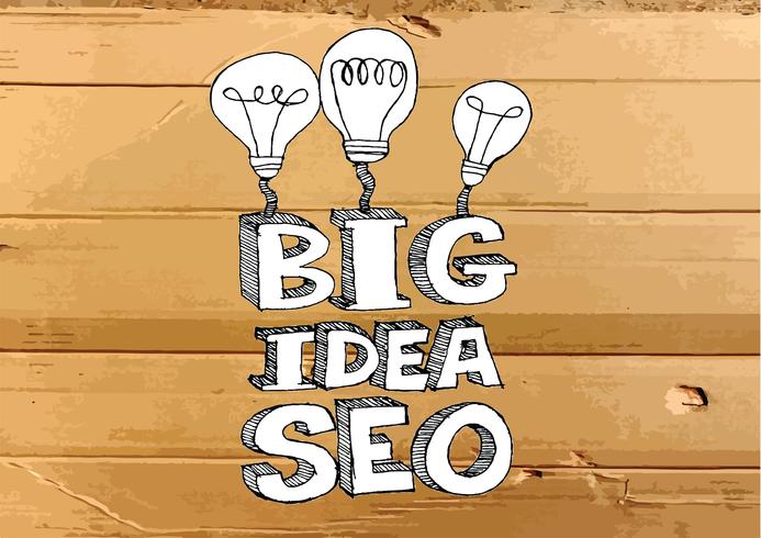 Seo Idea SEO Search Engine Optimization sull&#39;illustrazione di struttura del cartone vettore