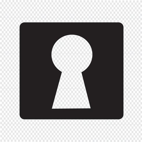 buco della serratura icona simbolo segno vettore