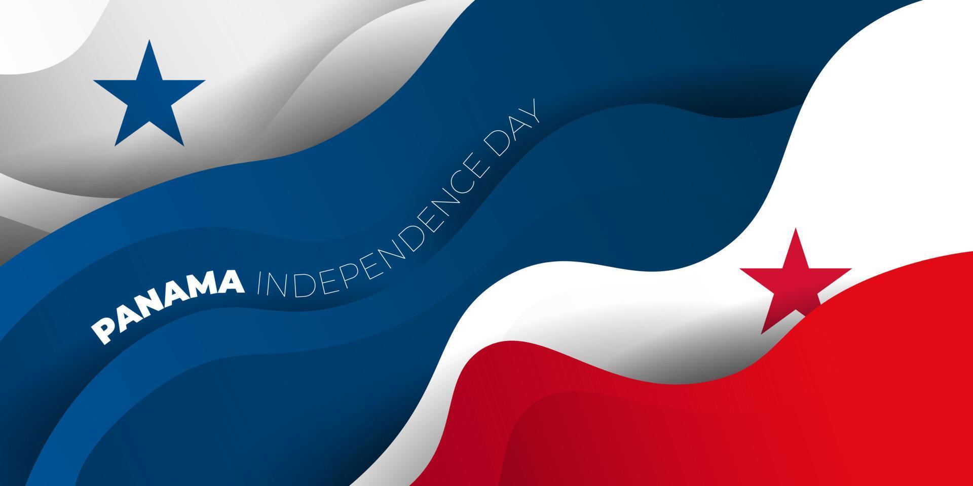 disegno di sfondo astratto rosso, blu e bianco. sfondo del giorno dell'indipendenza di panama. vettore