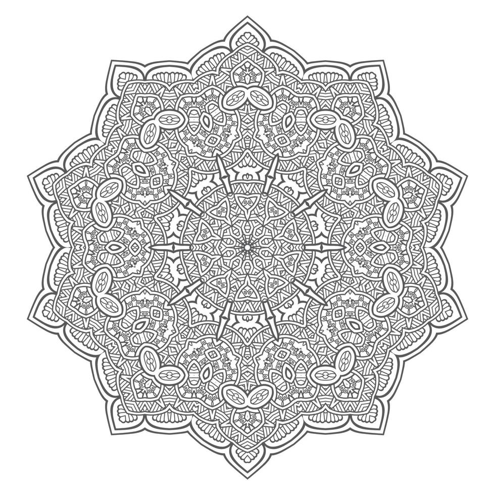 vettore di mandala line art per il design