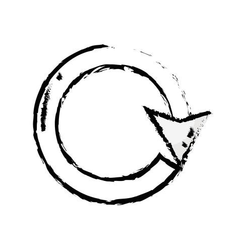 figura freccia cerchio segno avanzamento caricamento vettore