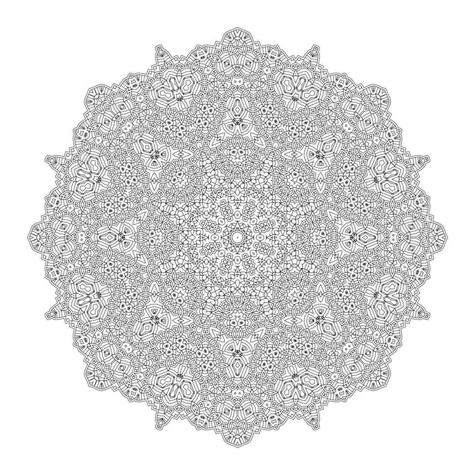 bella linea arte mandala vettore per il design