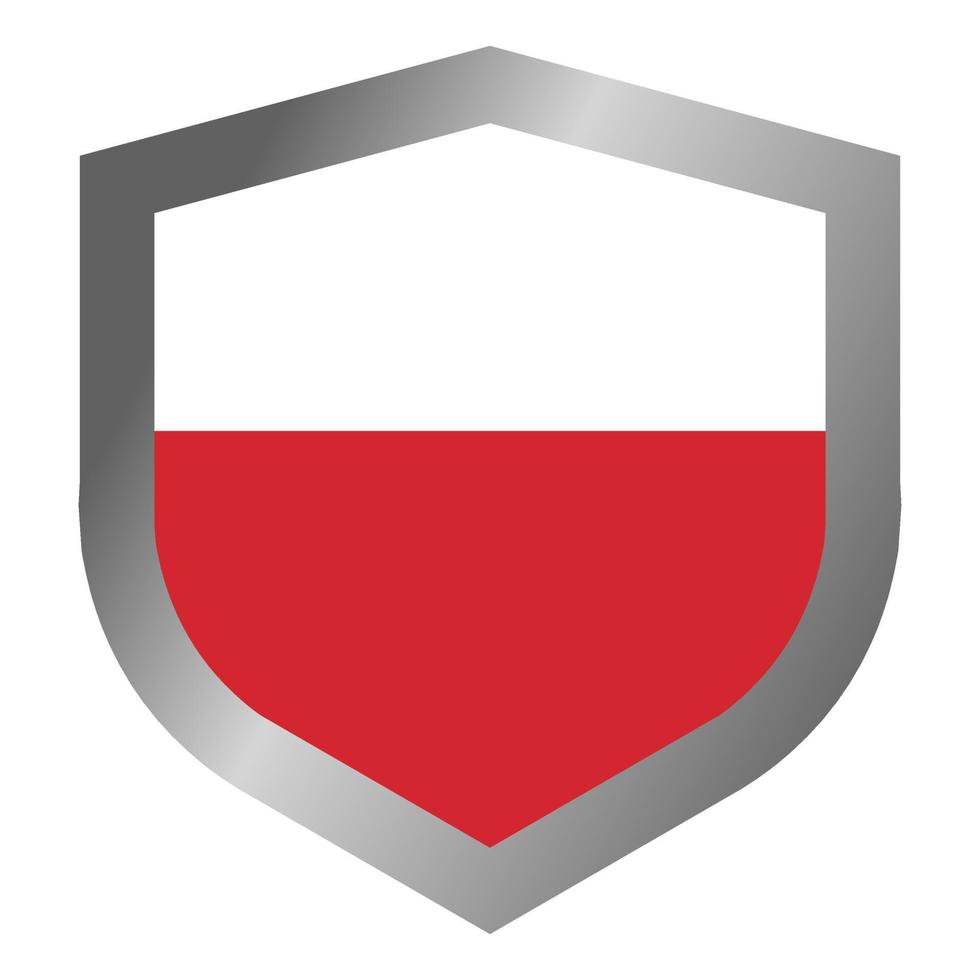 scudo bandiera polacca vettore