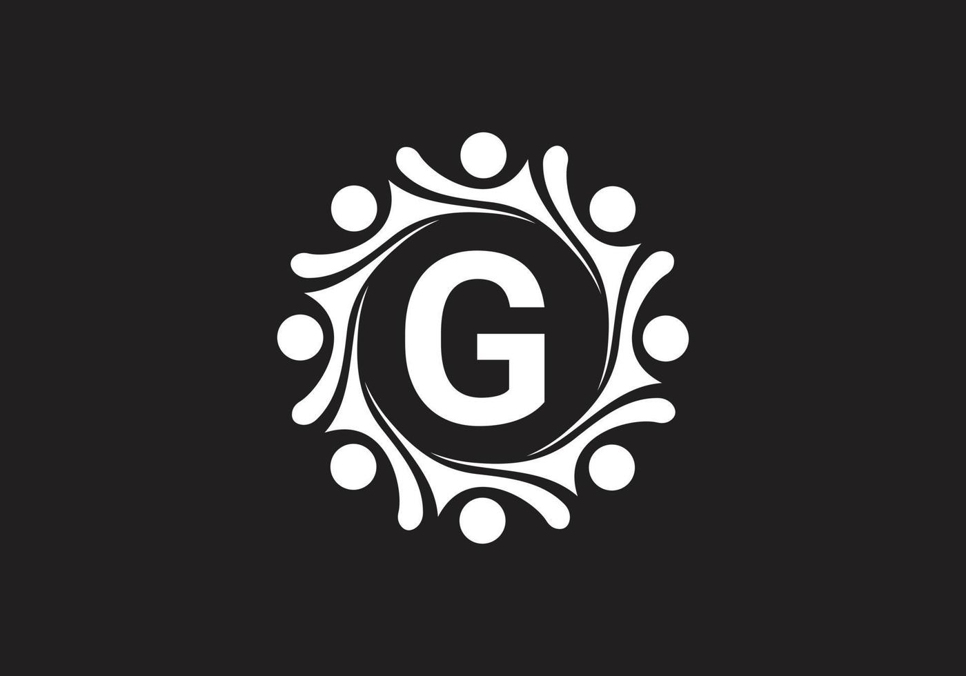questo è un design dell'icona del logo della lettera g vettore