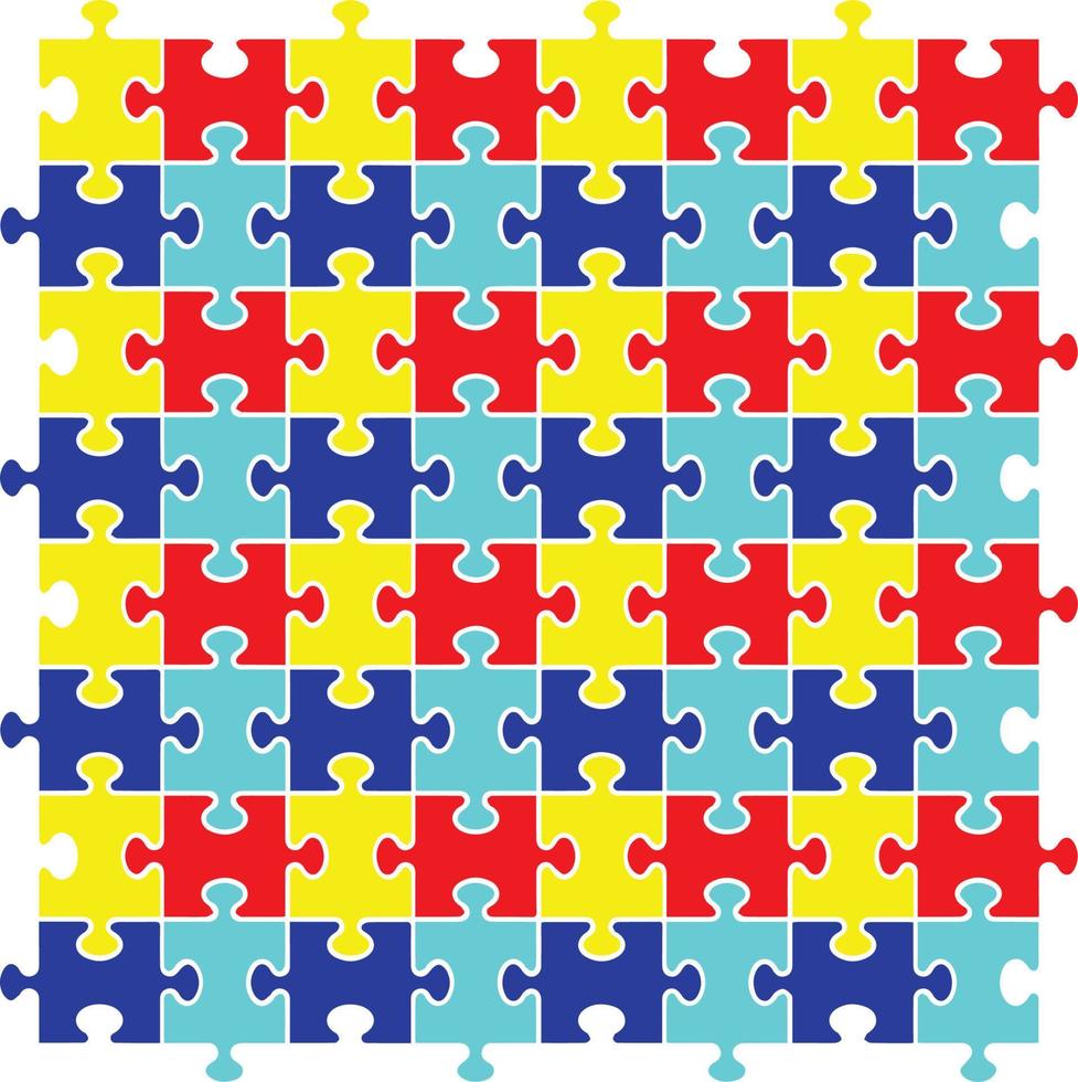 file vettoriale di puzzle di autismo