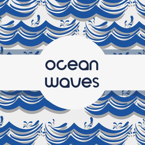 disegno di sfondo naturale onde dell&#39;oceano vettore