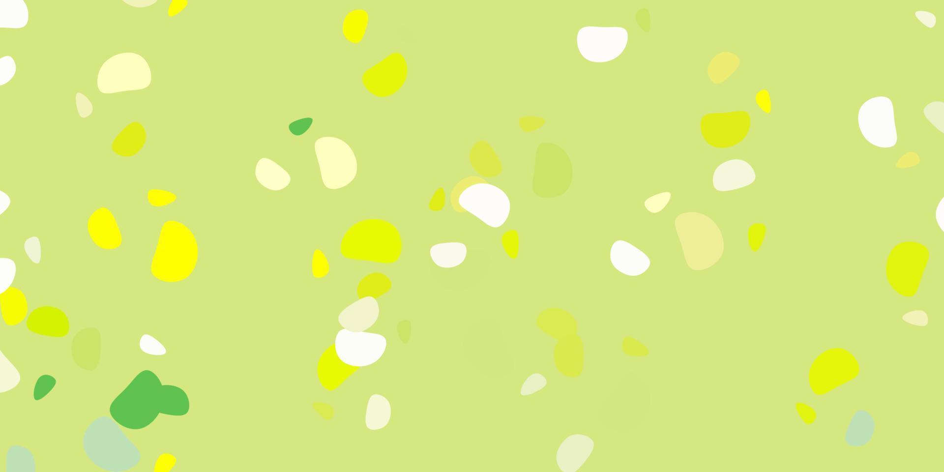 sfondo vettoriale verde chiaro, giallo con forme casuali.