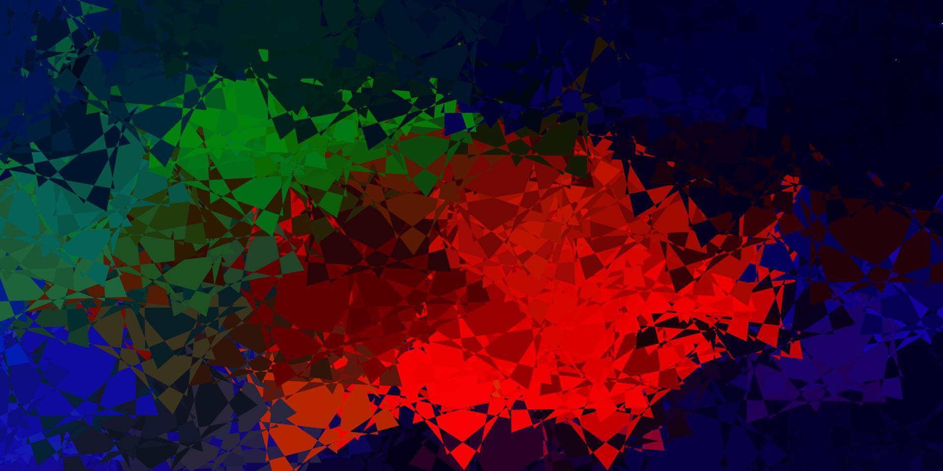 modello vettoriale multicolore scuro con forme poligonali.