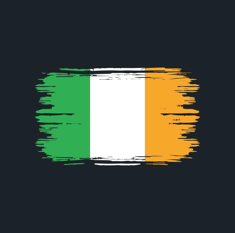 pennello bandiera irlanda. bandiera nazionale vettore