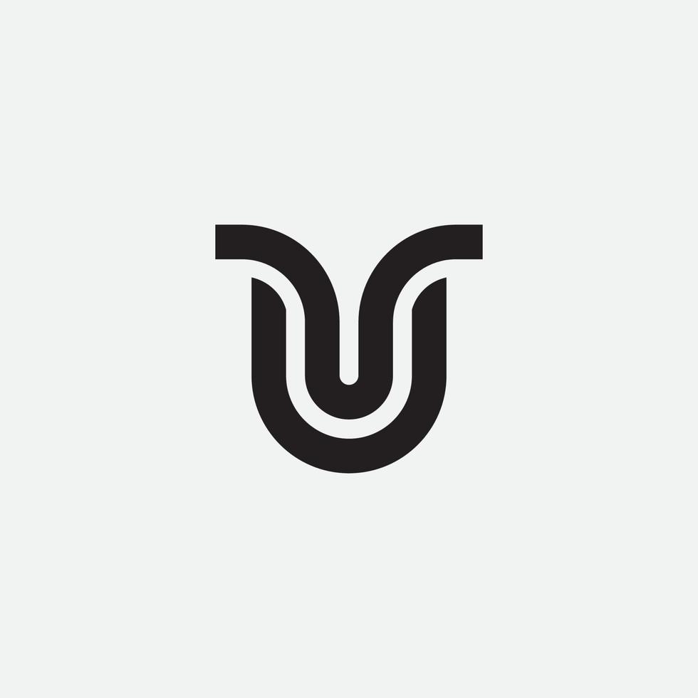 design iniziale del logo del monogramma yu o uy. vettore