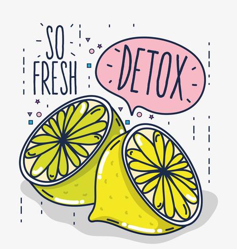 Detox e frutta fresca vettore