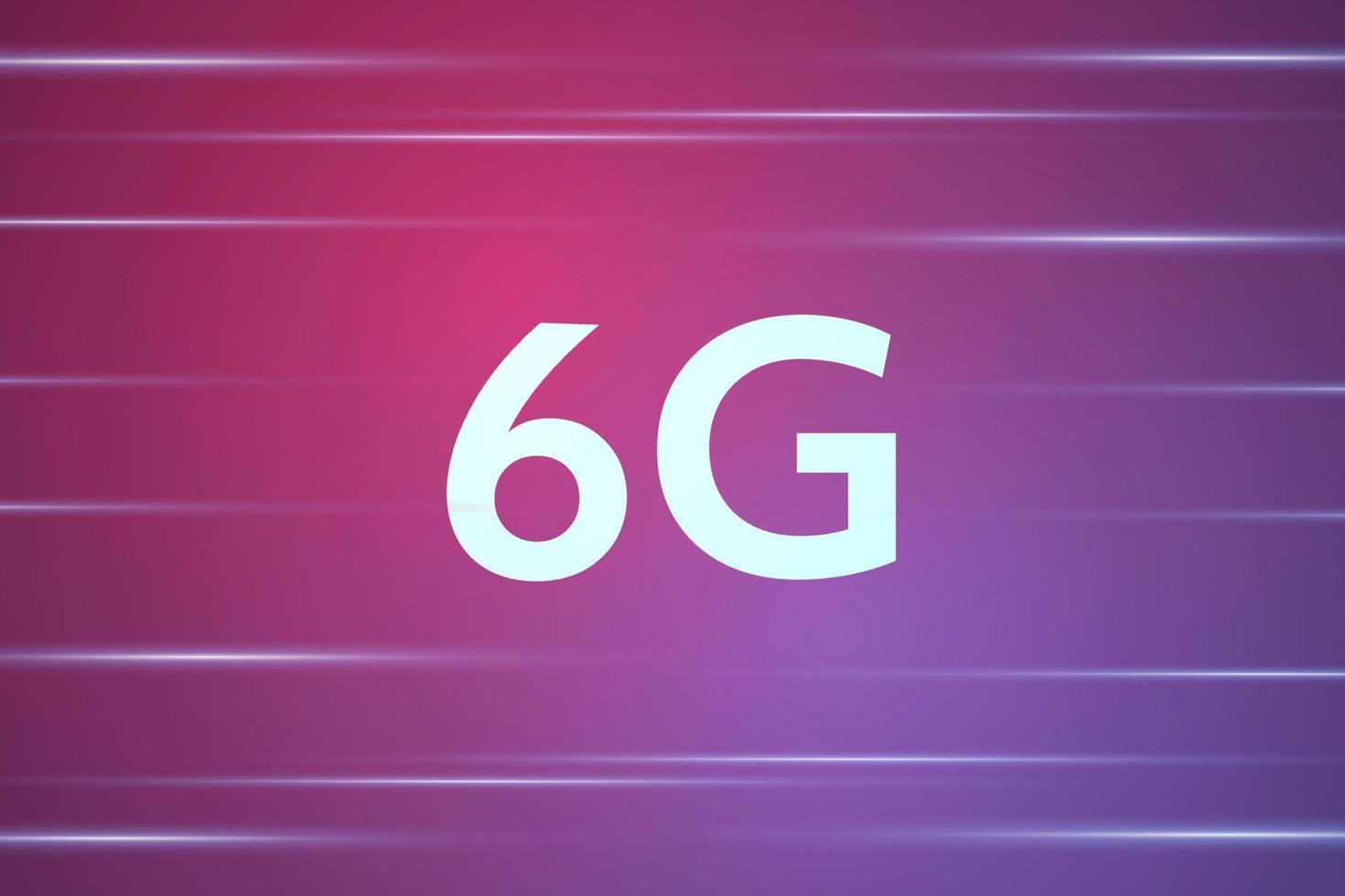 concetto di tecnologia rete mobile 6g, telecomunicazioni di nuova generazione, internet mobile ad alta velocità, vettore