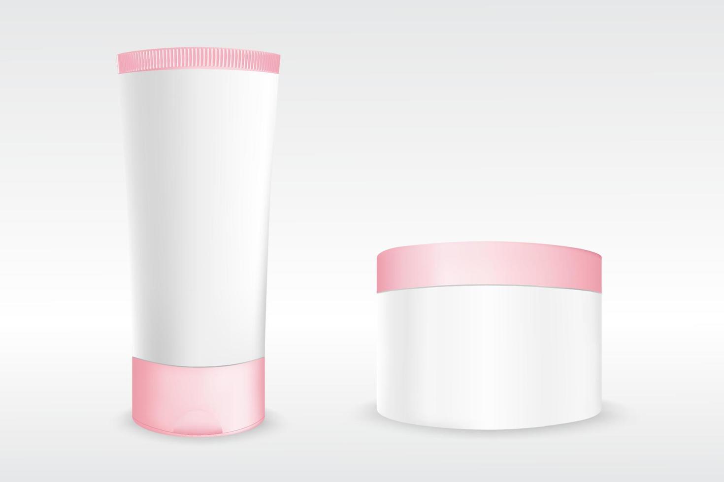 modello vettoriale di mockup di bottiglia di crema cosmetica per prodotti di bellezza