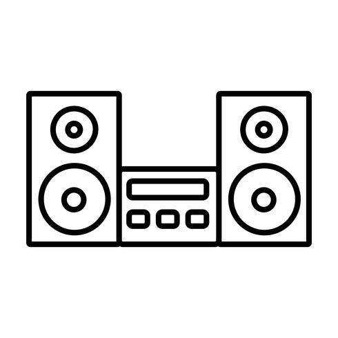 icona del sistema stereo vettore