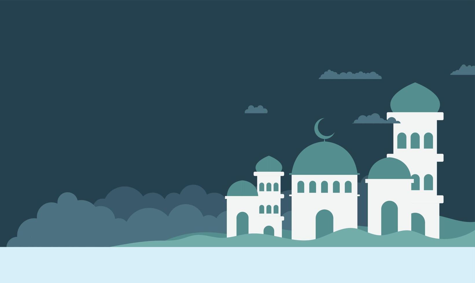 realistico ramadan kareem piatto eid al-fitr illustrazione mubarak carta da parati hari raya aidilfitri vettore