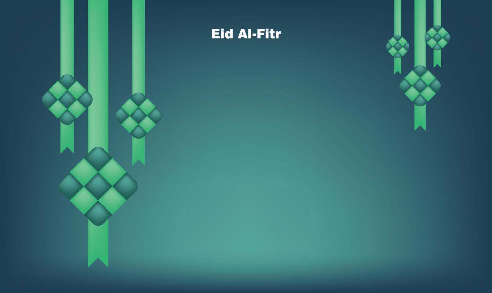 realistico ramadan kareem piatto eid al-fitr illustrazione mubarak carta da parati hari raya aidilfitri vettore