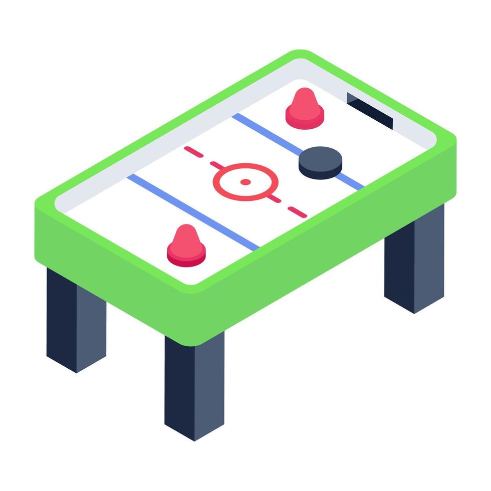 un'icona di hockey da tavolo, download vettoriale isometrico alla moda