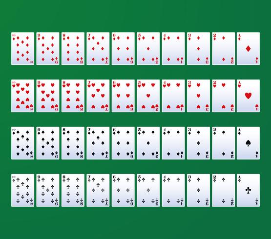 Carte per il tempo libero del poker vettore