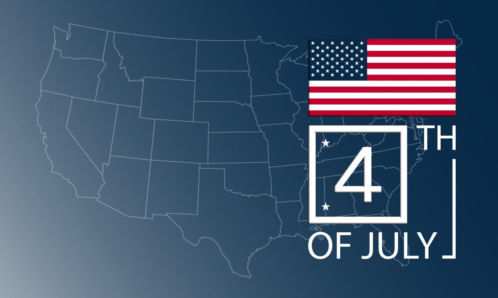 sfondo del giorno dell'indipendenza americana. quattro luglio. vettore